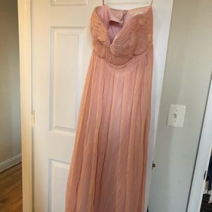 J Crew Blush Silk Chiffon Bridesmaids Dress